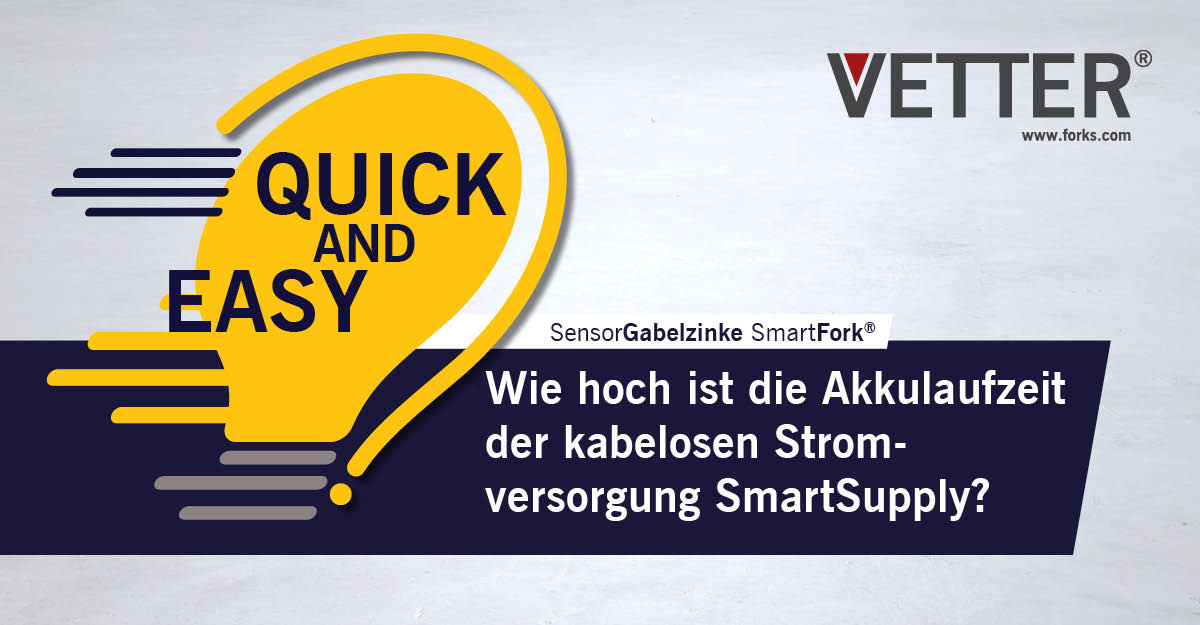 VETTER QUICK AND EASY: SmartFork SmartSupply